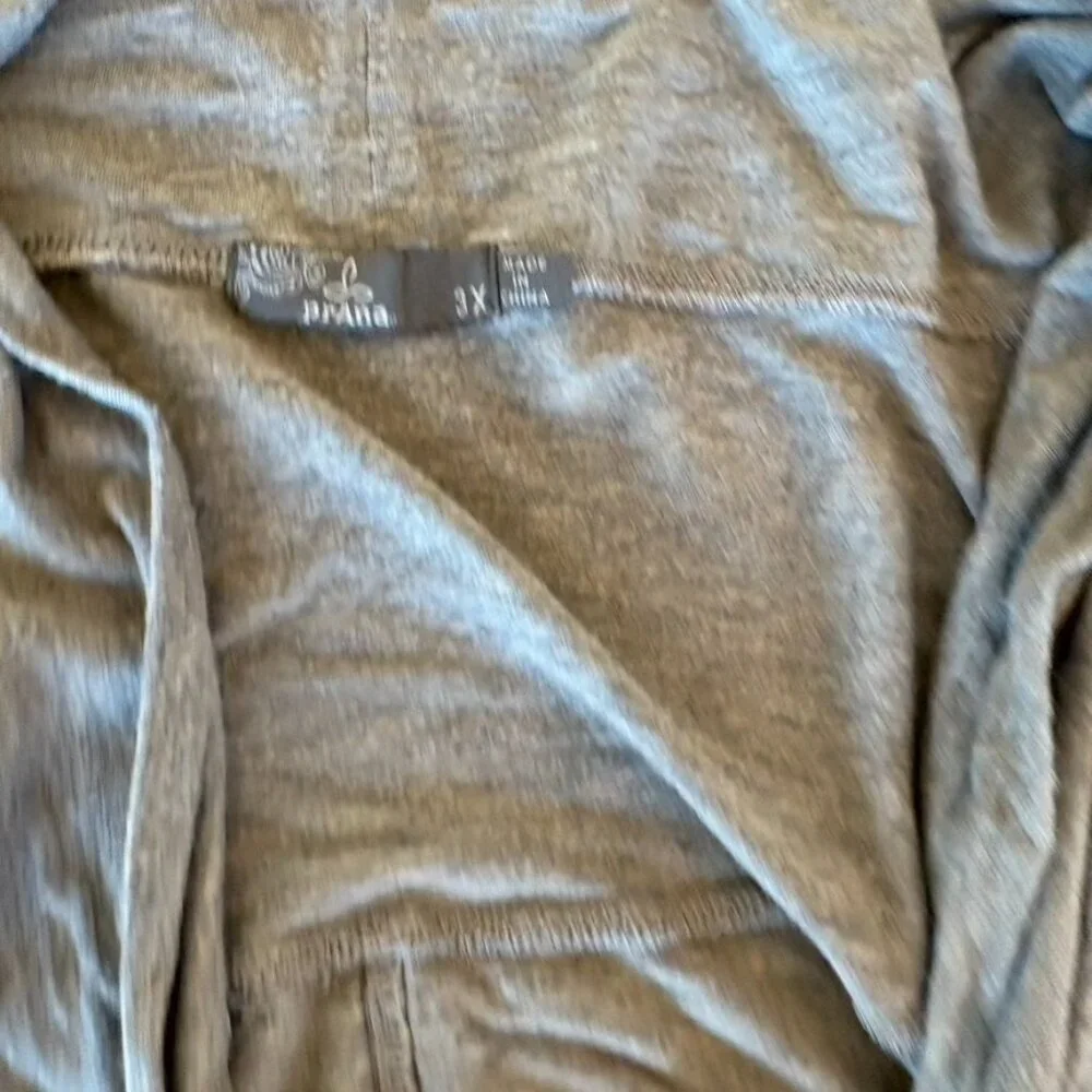 prAna Gray  Yoga Wrap Sweater Cardigan Size 3X - Picture 4 of 5